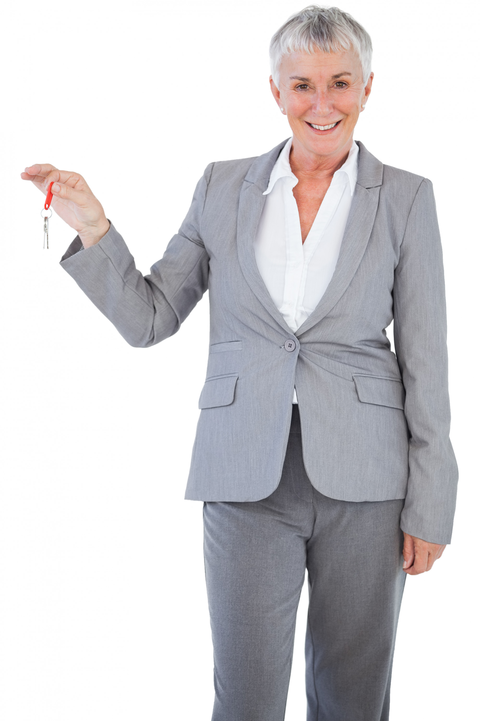 agent with keys welcoming new owner